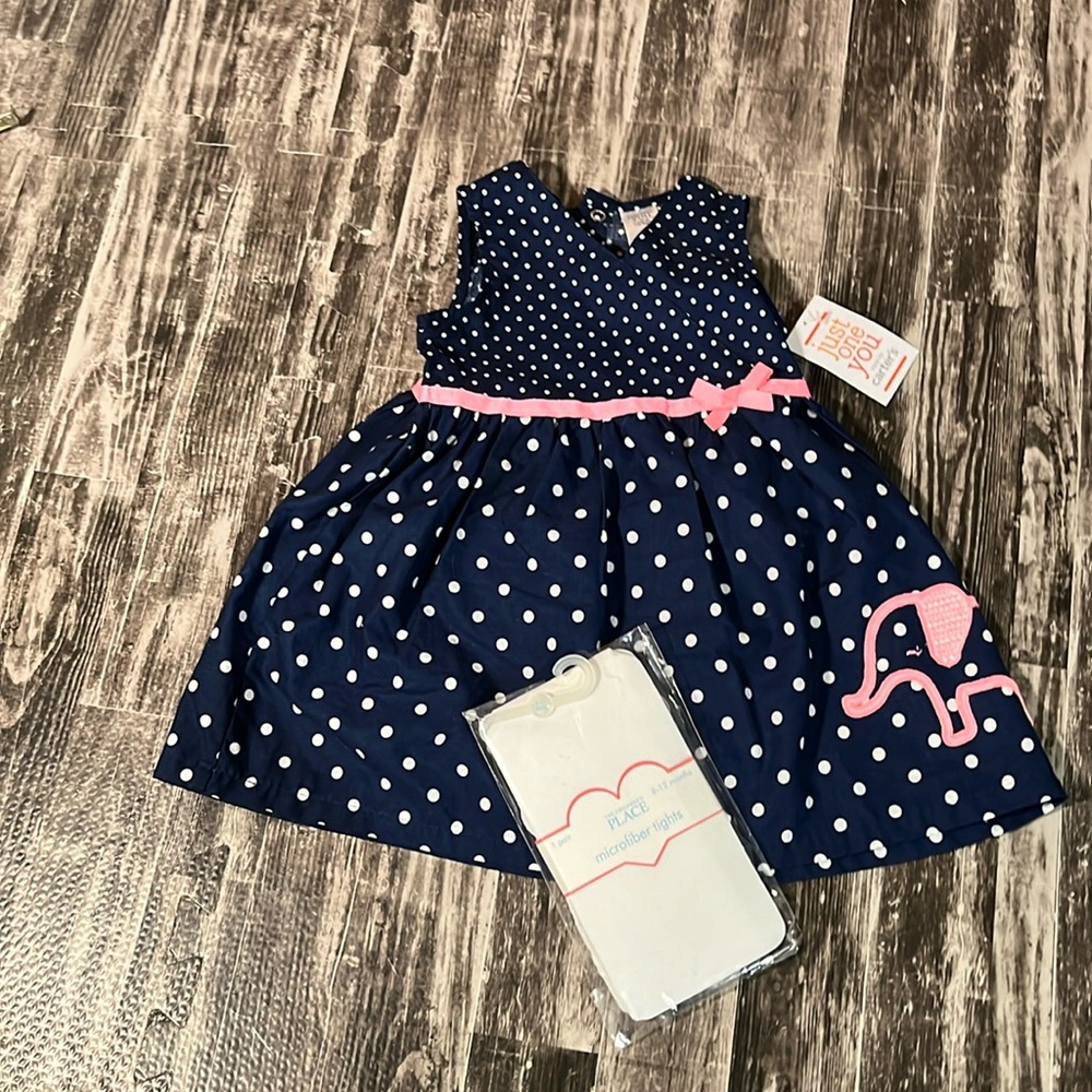 Carters Dress with diaper cover and tights